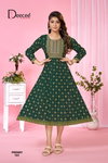 Premey By Deecee Roman Printed Flared Anarkali Kurtis Wholesalers In Surat